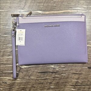 Michael Kors Purple and Pink Wristlet Clutch